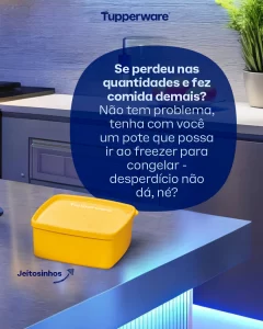 Pote Hermético Tupperware 400ml, cor Maracujá